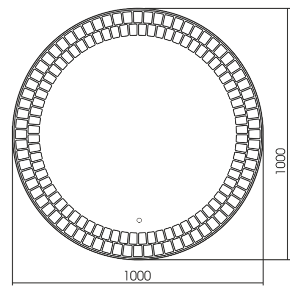 Зеркало (100х100) Silver Mirrors Армада LED-00002512