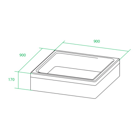 Душевой поддон IDDIS Optima Home P19W, белый
