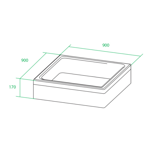 Душевой поддон IDDIS Optima Home P19W, белый