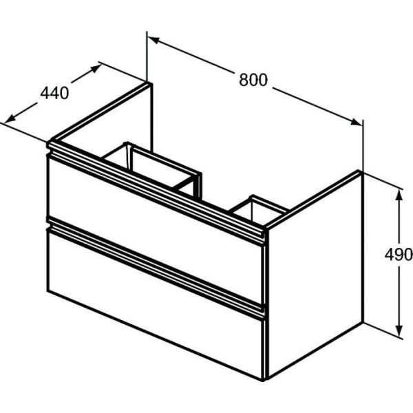 Тумба под раковину Ideal Standard Tesi 80 T0051ZT