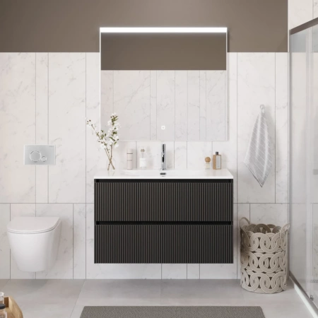 Тумба под раковину 120 BelBagno Uno UNO-1200-2C-SO-GSO темно-серый матовый, без раковины