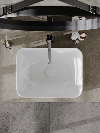 Раковина накладная (46,5х35) Orange  B02-460W белый глянец