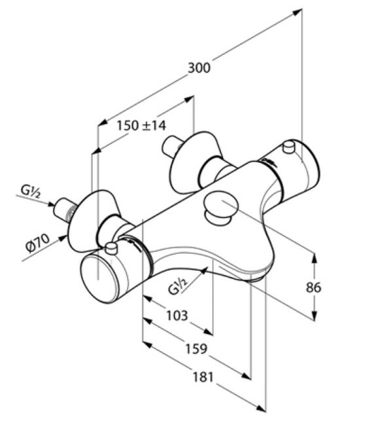 Термостат для ванны Kludi Ambienta 534010538