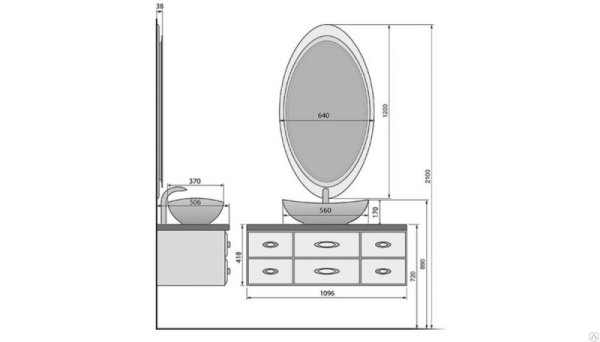 Тумба подвесная Velvex Olivia tpOLI.110-64.11.21