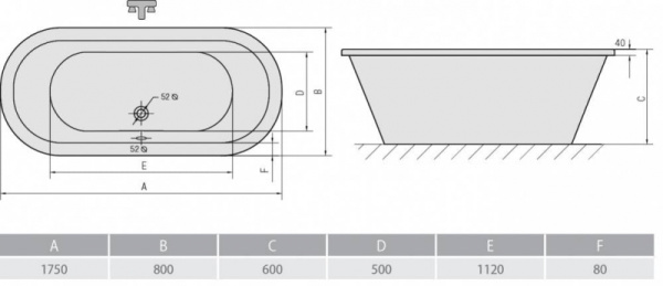 Акриловая ванна Alpen Matrix 39143 Акриловая ванна Alpen Matrix 39143