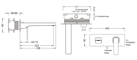 Смеситель для раковины Timo Torne 4371/00SM chrome