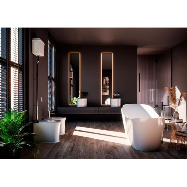 Унитаз напольный Kerasan The New Yorker 561830F для высокого бачка, белый матовый