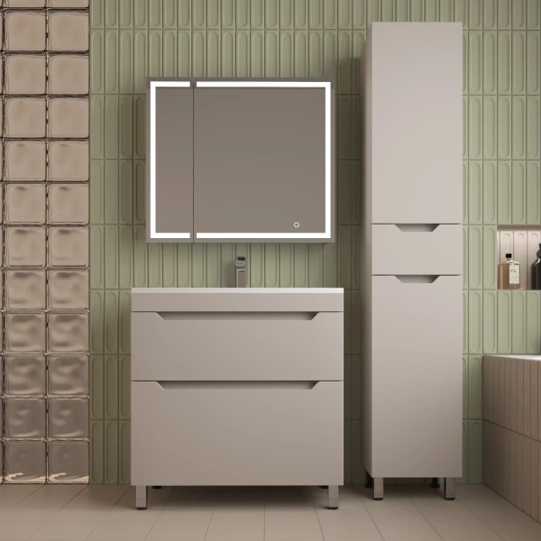 Тумба напольная без раковины 80 см Style Line Остин ЛС-00002397 кремовый матовый