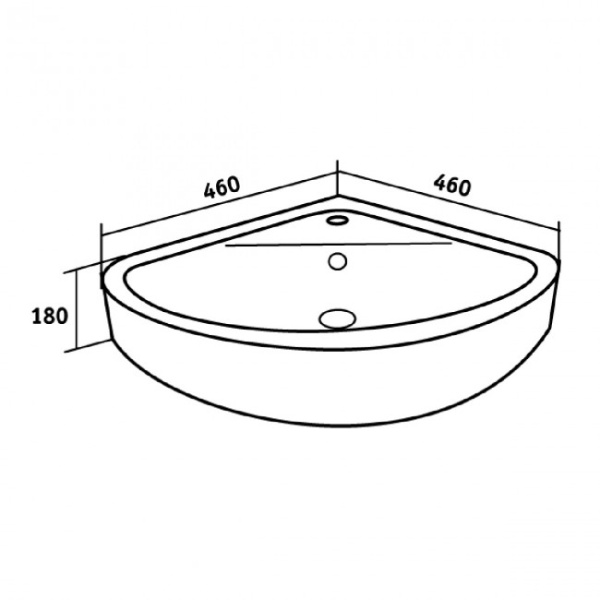 Раковина RUNO мебельная Rosa Элегия угловой (00000000948)