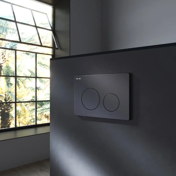 Комплект унитаза с инсталляцией Am.Pm Sense FlashClean IS90138.8F1701 с сиденьем микролифт, кнопка черный матовый