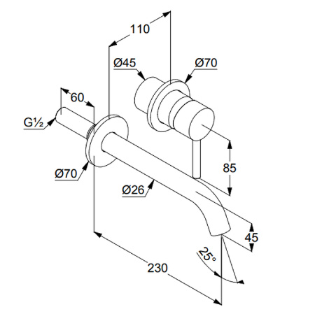 Смеситель для раковины Kludi Bozz 382453976