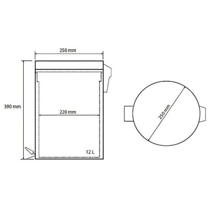 Мусорное ведро 12 л Bemeta Hotel 104315032