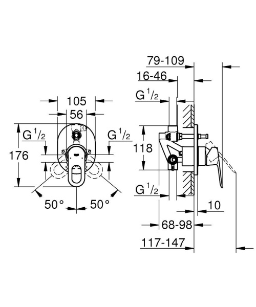Смеситель для душа Grohe BauLoop 29042 000 (29042000)
