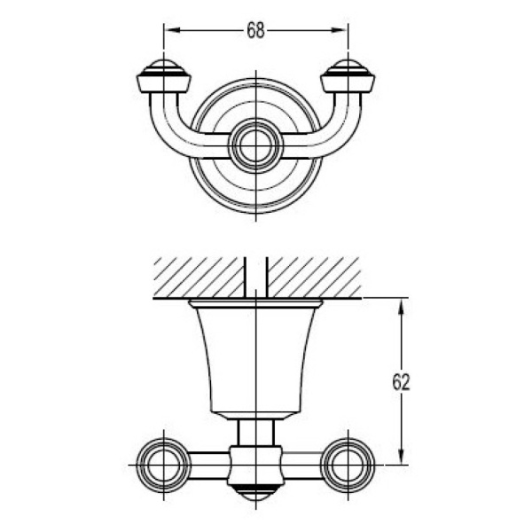 Крючок двойной Art&Max Liberty AM-F-8988