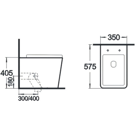 Унитаз приставной безободковый с сиденьем микролифт beWash Kraft BKFSR005560