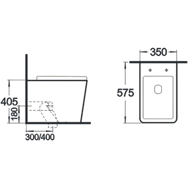 Унитаз приставной безободковый с сиденьем микролифт beWash Kraft BKFSR005560