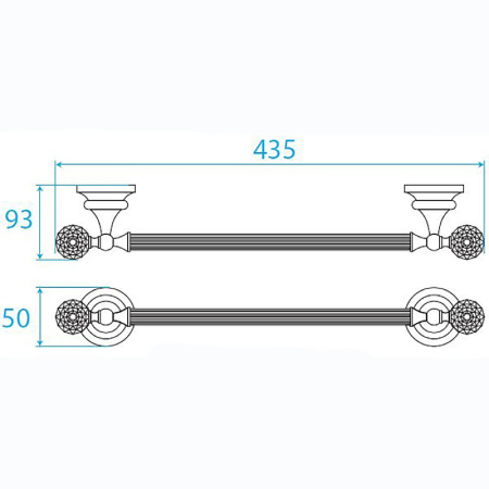Полотенцедержатель Cezares Olimp OLIMP-TH05-01-Sw