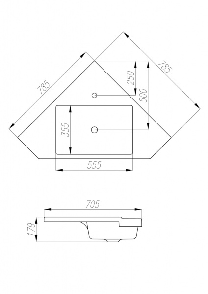 Раковина Aquaton Кантара белая 1A715331AN010