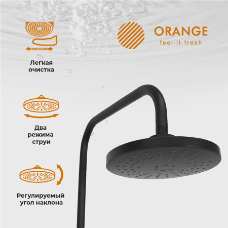 Душевая стойка Orange O-Shower OW02b черный матовый