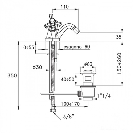 Смеситель для биде Stella Eccelsa EC 00204 CR00