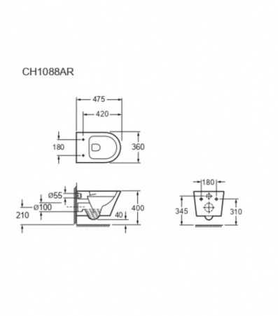 Унитаз подвесной Grossman GR-P3011
