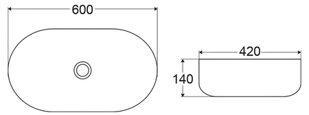 Накладная раковина (60х42) BelBagno BB1084-H301