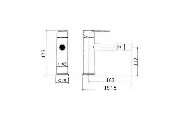 Смеситель для биде FASHUN A51305 Смеситель для биде FASHUN A51305