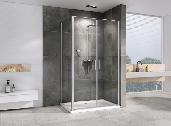 Душевой уголок (100х85) ABBER Sonnenstrand AG04100C-S85 хром