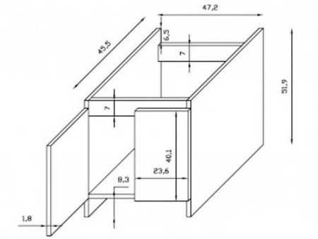 Тумба Galassia POCKET 9007