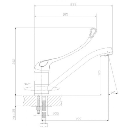 Смеситель для кухонной мойки Rossinka Y (Y35-25)