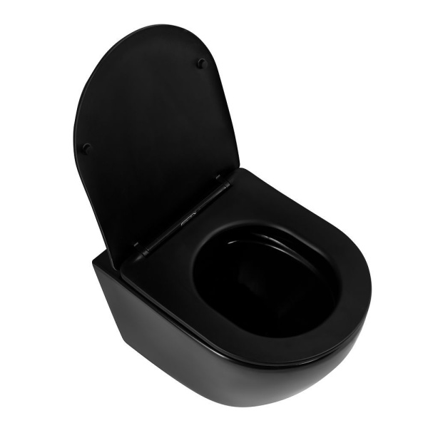 Унитаз подвесной безобдковый Art&Max Ovale AM011CHR-MB/SC микролифт