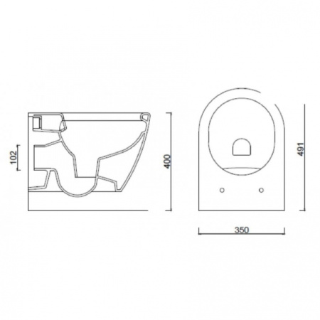 Подвесной унитаз Berges Wasserhaus GEO Rimless 082101