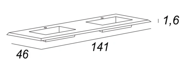 Раковина из искусственного мрамора CEZARES 50215 Bianco opaco