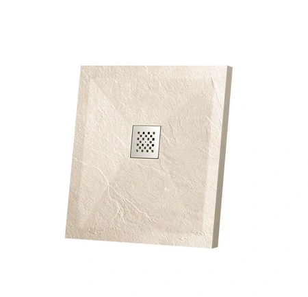 Душевой поддон из искусственного камня (90х90) Vincea VST-4SR9090C, бежевый