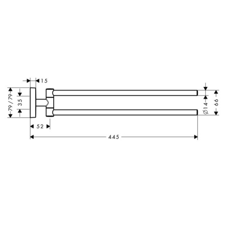 Держатель для полотенец HANSGROHE PuraVida 41512000
