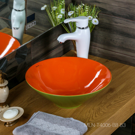 Раковина накладная (40,5х40,5) Melana T4006-B8+B3-806