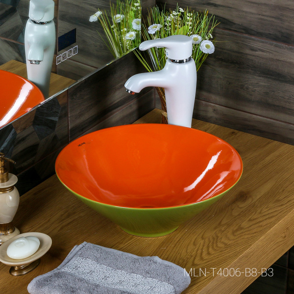 Раковина накладная (40,5х40,5) Melana T4006-B8+B3-806