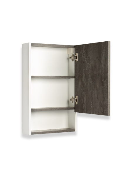 Зеркальный шкаф Runo железный камень Бари 50 (00-00001385)