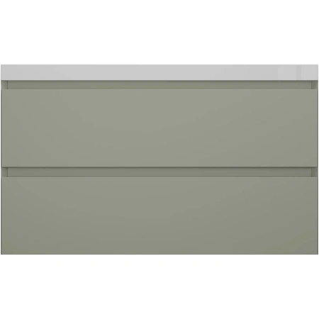 Тумба подвесная без раковины 100 см Style Line Манхэттен ЛС-00002358 оливковый матовый