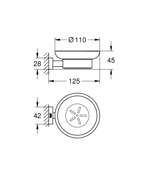 Мыльница с держателем Grohe Essentials Cube 40754 001 (40754001) хром