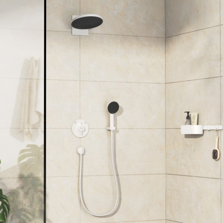 Смеситель для ванны на 2 потребителя Hansgrohe DuoTurn S 75418700 белый матовый