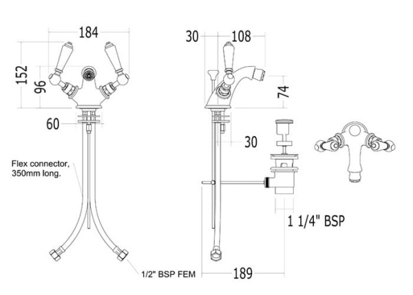 Смеситель для биде Devon&Devon Dandy MARF55