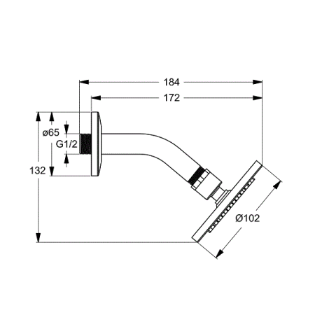 Верхний душ Ideal Standard IDEALRAIN, B9436AA