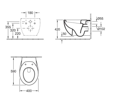 Унитаз подвесной Villeroy & Boch Aveo New Generation 661210R1