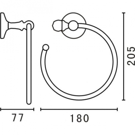 Полотенцедержатель Art&Max AM-E-2680AL