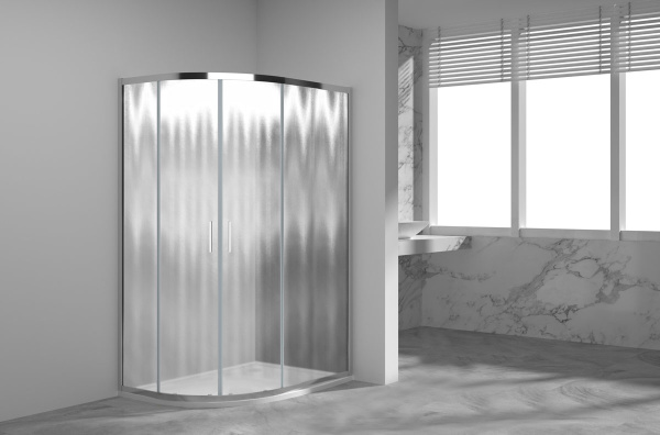 Душевой уголок Vincea  Garda VSJ-1G129CH (120х90)  хром, стекло шиншилла