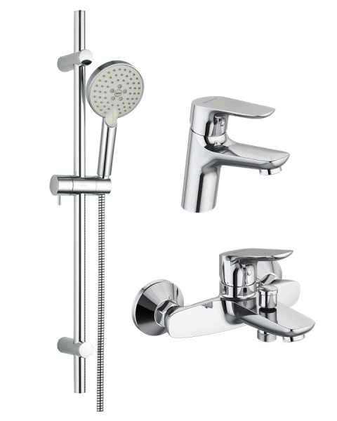 Набор смесителей 3 в 1 Damixa RedBlu Origin Bit 409007700