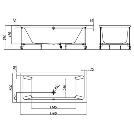 Акриловая ванна Kolpa San Elektra 170x80