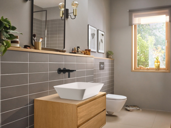 Смеситель для раковины встраиваемый Hansgrohe Rebris E 72568670 черный матовый