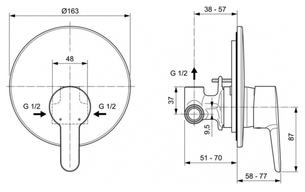 Смеситель для душа Ideal Standard Sesia A6944AA